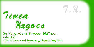 timea magocs business card